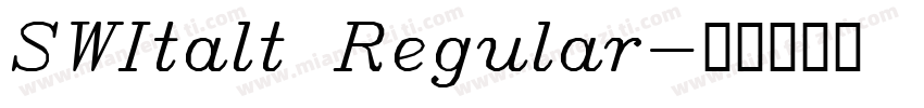 SWItalt Regular字体转换